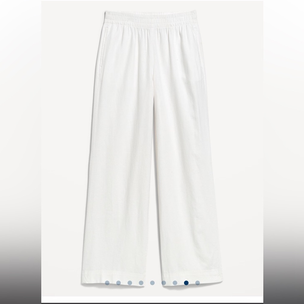 Old Navy High-Waisted Linen-Blend Wide-Leg Pants